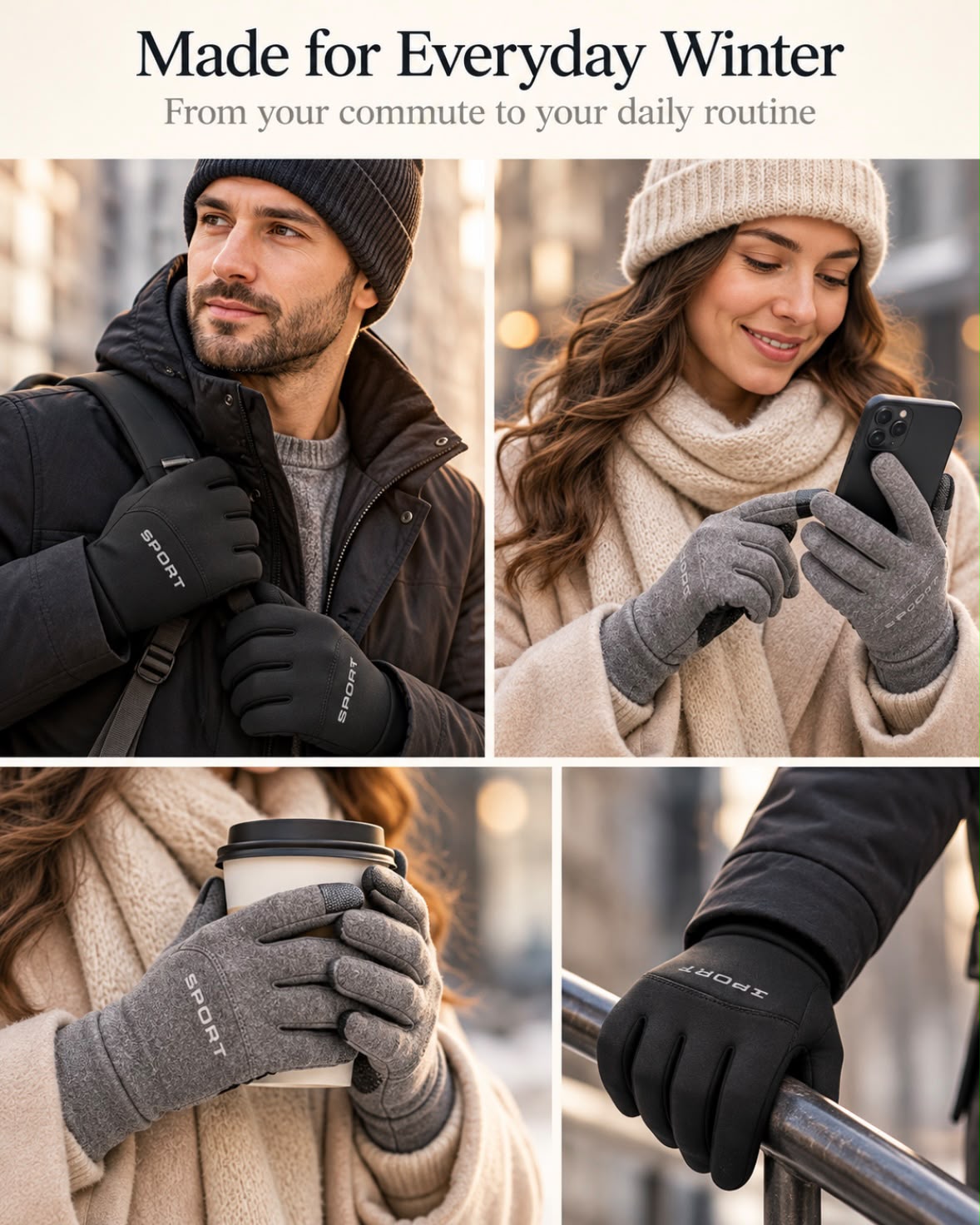 Daily Frost Thermal Touchscreen Gloves